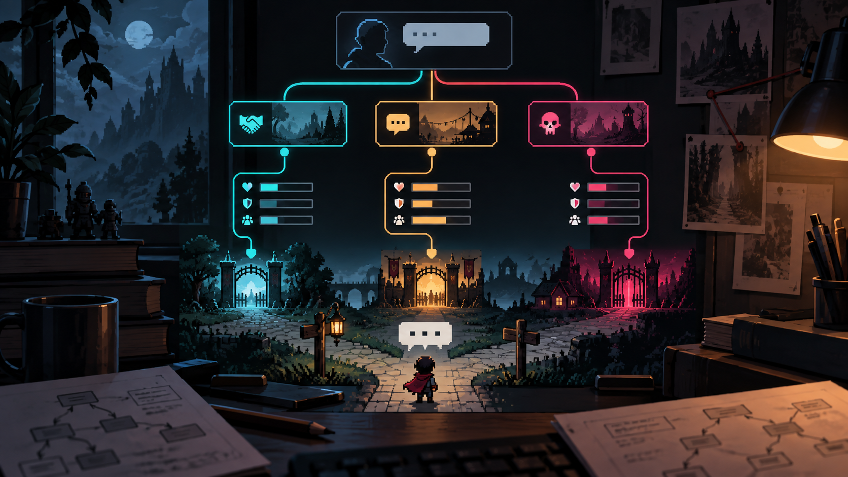 AI Game Dialogue Choice Prototype: Make One Choice Remember You First